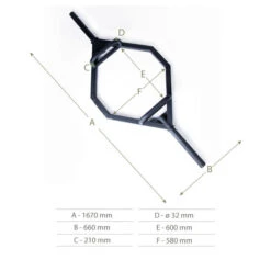 Barra Hexagonal Powder Coated BOXPT Negra -Fit Tienda barra hexagonal powder coated boxpt negra 4