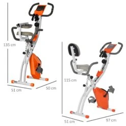 Bicicleta Estática Plegable HOMCOM Acero ABS PVC 97x51x115cm,Naranja 7 Bicicleta Estática Plegable HOMCOM Acero ABS PVC 97x51x115cm,Naranja -Fit Tienda bicicleta estatica plegable homcom acero abs pvc 97x51x115cmnaranja 2