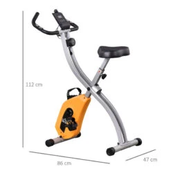 Bicicleta Estática Plegable Y Ajustable HOMCOM 86x47x112 Cm Naranja 7 Bicicleta Estática Plegable Y Ajustable HOMCOM 86x47x112 Cm Naranja -Fit Tienda bicicleta estatica plegable y ajustable homcom 86x47x112 cm naranja 2