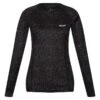 Regatta Camiseta Bampton Impreso De Manga Larga Para Mujer Negro -Fit Tienda camiseta bampton impreso de manga larga para mujer negro