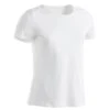 Camiseta Básica Manga Corta 100 Niña/Niño Blanco -Fit Tienda camiseta basica manga corta 100 nianio blanco