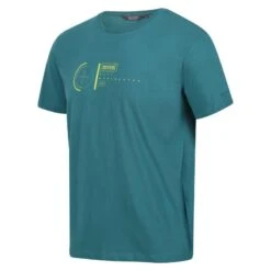 Regatta Camiseta Breezed Brújula Para Hombre Verde Pacífico -Fit Tienda camiseta breezed brujula para hombre verde pacifico 2