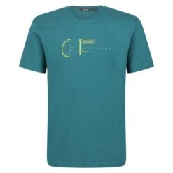 Regatta Camiseta Breezed Brújula Para Hombre Verde Pacífico