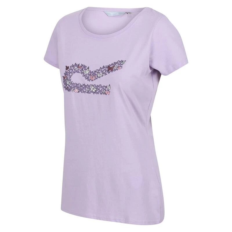 Regatta Camiseta Breezed II Mariposas Para Mujer Lila Pastel 5 Regatta Camiseta Breezed II Mariposas Para Mujer Lila Pastel - Imagen 3