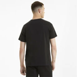 Camiseta Con Cuello En V Essentials Hombre PUMA Negro -Fit Tienda camiseta con cuello en v essentials hombre puma negro 2