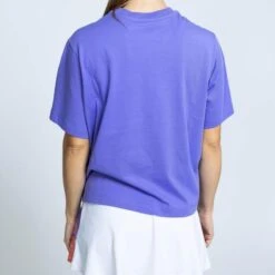 Camiseta De Manga Corta De Algodón Y Poliéster Reciclado De Mujer TRR Púrpura -Fit Tienda camiseta de manga corta de algodon y poliester reciclado de mujer trr purpura 1