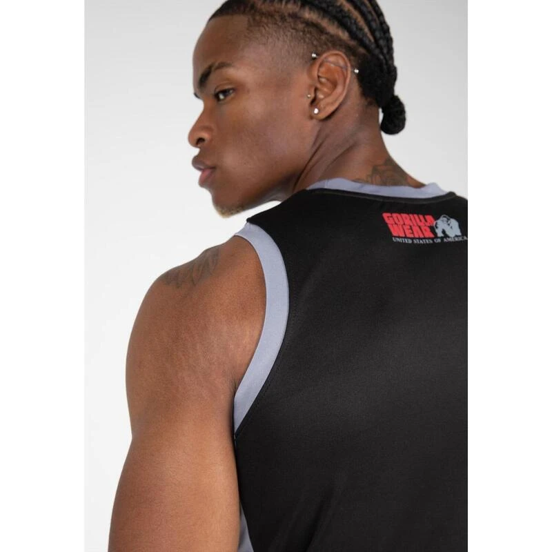 Gorilla Wear Camiseta De Tirantes Hornell Negra - Gris 7 Gorilla Wear Camiseta De Tirantes Hornell Negra - Gris - Imagen 5