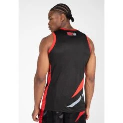 Gorilla Wear Camiseta De Tirantes Hornell Negra - Roja -Fit Tienda camiseta de tirantes hornell negra roja 1