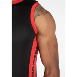 Gorilla Wear Camiseta De Tirantes Hornell Negra - Roja -Fit Tienda camiseta de tirantes hornell negra roja 4