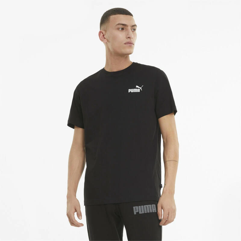 Camiseta Essentials Small Logo Hombre PUMA Negro 4 Camiseta Essentials Small Logo Hombre PUMA Negro - Imagen 2