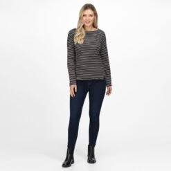 Regatta Camiseta Fernanda De Rayas Para Mujer Negro, Blanco 9 Regatta Camiseta Fernanda De Rayas Para Mujer Negro, Blanco -Fit Tienda camiseta fernanda de rayas para mujer negro blanco 1