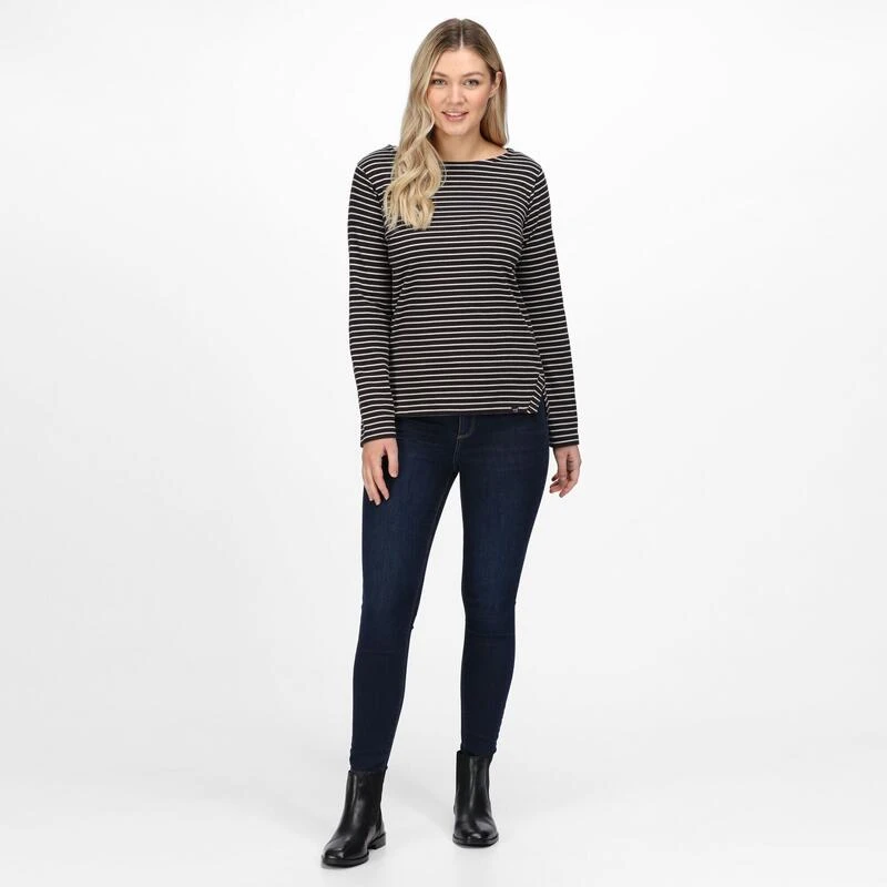 Regatta Camiseta Fernanda De Rayas Para Mujer Negro, Blanco 4 Regatta Camiseta Fernanda De Rayas Para Mujer Negro, Blanco - Imagen 2