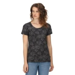 Regatta Camiseta Filandra VI Abstracto Para Mujer Negro -Fit Tienda camiseta filandra vi abstracto para mujer negro 3