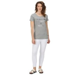 Regatta Camiseta Filandra VI Jaspeada Para Mujer Gris Plateado -Fit Tienda camiseta filandra vi jaspeada para mujer gris plateado 3
