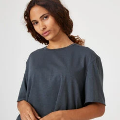 Camiseta Fitness Manga Corta Crop Top Mujer Domyos Rosa Azul -Fit Tienda camiseta fitness manga corta crop top mujer domyos rosa azul 3