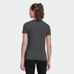 Camiseta Fitness Manga Corta Mujer Adidas Essentials Gris Y Rosa -Fit Tienda camiseta fitness manga corta mujer adidas essentials gris y rosa 1