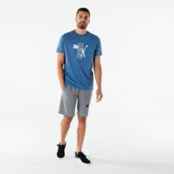 Camiseta Fitness Puma Hombre Azul Algodón Manga Corta -Fit Tienda camiseta fitness puma hombre azul algodon manga corta 4