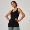 Camiseta Fitness Tirantes 500 Mujer Domyos Negro 2 Camiseta Fitness Tirantes 500 Mujer Domyos Negro -Fit Tienda camiseta fitness tirantes 500 mujer domyos negro