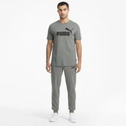 Camiseta Hombre PUMA Essentials Logo Gris -Fit Tienda camiseta hombre puma essentials logo gris 3