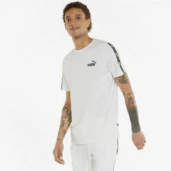 Camiseta Hombre PUMA Essentials+ Tape Blanco -Fit Tienda camiseta hombre puma essentials tape blanco 1