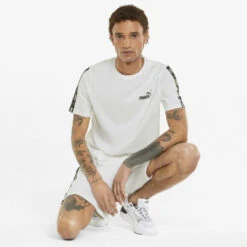 Camiseta Hombre PUMA Essentials+ Tape Blanco -Fit Tienda camiseta hombre puma essentials tape blanco 3