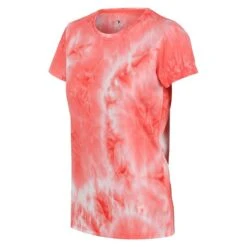 Regatta Camiseta Josie Gibson Fingal Edition Para Mujer Coral Fusión Teñida Con Nudos -Fit Tienda camiseta josie gibson fingal edition para mujer coral fusion teida con nudos 3