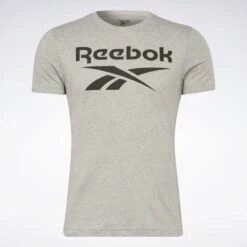 Camiseta Manga Corta Algodón Hombre Reebok Identity Big Logo Gris -Fit Tienda camiseta manga corta algodon hombre reebok identity big logo gris 1