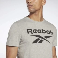 Camiseta Manga Corta Algodón Hombre Reebok Identity Big Logo Gris -Fit Tienda camiseta manga corta algodon hombre reebok identity big logo gris 4