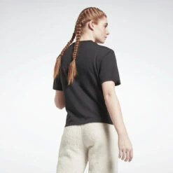 Camiseta Manga Corta Algodón Mujer Reebok MYT Negro -Fit Tienda camiseta manga corta algodon mujer reebok myt negro 3