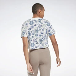 Camiseta Manga Corta Mujer Reebok Identity Floral Blanco -Fit Tienda camiseta manga corta mujer reebok identity floral blanco 3