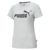 Camiseta Mujer PUMA Essentials Logo Gris 2 Camiseta Mujer PUMA Essentials Logo Gris -Fit Tienda camiseta mujer puma essentials logo gris