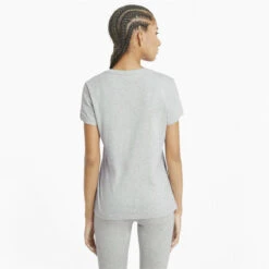 Camiseta Mujer PUMA Essentials Logo Gris -Fit Tienda camiseta mujer puma essentials logo gris 2