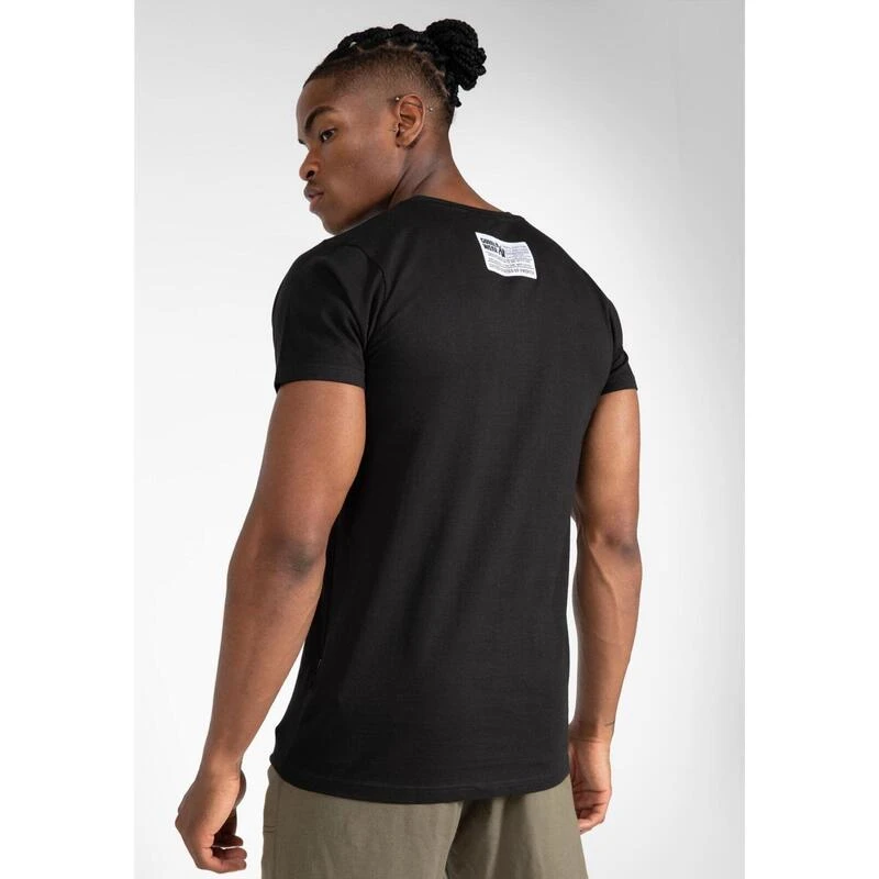 Camiseta Musculación Manga Corta Algodón Hombre GORILLA WEAR Classic Negro 4 Camiseta Musculación Manga Corta Algodón Hombre GORILLA WEAR Classic Negro - Imagen 2