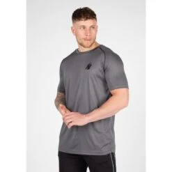 Camiseta Musculación Manga Corta Hombre GORILLA WEAR Performance Negro -Fit Tienda camiseta musculacion manga corta hombre gorilla wear performance gris