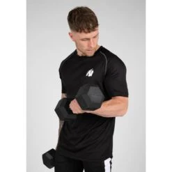 Camiseta Musculación Manga Corta Hombre GORILLA WEAR Performance Negro -Fit Tienda camiseta musculacion manga corta hombre gorilla wear performance negro 3