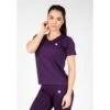 Camiseta Musculación Manga Corta Mujer GORILLA WEAR Neiro Morado -Fit Tienda camiseta musculacion manga corta mujer gorilla wear neiro morado