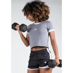 Camiseta Musculación Manga Corta Mujer GORILLA WEAR New Orleans Gris -Fit Tienda camiseta musculacion manga corta mujer gorilla wear new orleans gris 2