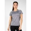 Camiseta Musculación Manga Corta Poliéster Mujer GORILLA WEAR Monetta Gris -Fit Tienda camiseta musculacion manga corta poliester mujer gorilla wear monetta gris