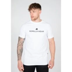 Camiseta Musculación Manga Corta Slim Fit Hombre GORILLA WEAR Davis Negro -Fit Tienda camiseta musculacion manga corta slim fit hombre gorilla wear davis blanco