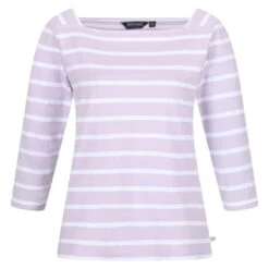 Regatta Camiseta Polexia De Rayas Para Mujer Rojo Real, Blanco -Fit Tienda camiseta polexia de rayas para mujer lila pastel blanco