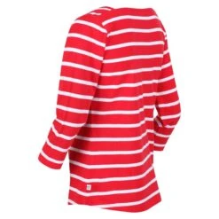 Regatta Camiseta Polexia De Rayas Para Mujer Rojo Real, Blanco -Fit Tienda camiseta polexia de rayas para mujer rojo real blanco 2