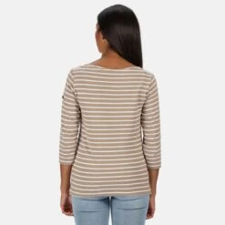 Regatta Camiseta Polina De Rayas De Manga Larga Para Mujer Nuez Moscada -Fit Tienda camiseta polina de rayas de manga larga para mujer nuez moscada 1