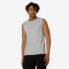 Camiseta Sin Mangas Fitness 500 Hombre Gris Extensible -Fit Tienda camiseta sin mangas fitness 500 hombre gris extensible