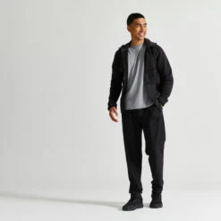 Chaqueta Fitness Performance Hombre Negro Transpirable Cremallera -Fit Tienda chaqueta fitness performance hombre negro transpirable cremallera 1