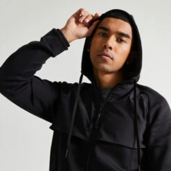 Chaqueta Fitness Performance Hombre Negro Transpirable Cremallera -Fit Tienda chaqueta fitness performance hombre negro transpirable cremallera 4