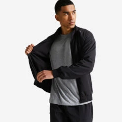 Chaqueta Fitness Transpirable Hombre Domyos Negro -Fit Tienda chaqueta fitness transpirable hombre domyos negro 1