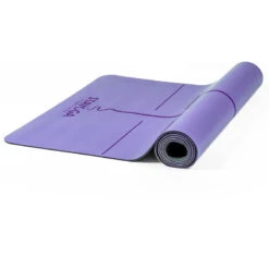 Esterilla De Yoga PU Pro Rojo - Lineas Posicionamento Y Alineación Orgánico -Fit Tienda esterilla de yoga pu pro lila lineas posicionamento y alineacion organico