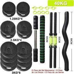 Juego Kit 40 Kg De Mancuernas 4 En 1 MultiFit 7 Juego Kit 40 Kg De Mancuernas 4 En 1 MultiFit -Fit Tienda juego kit 40 kg de mancuernas 4 en 1 multifit 2