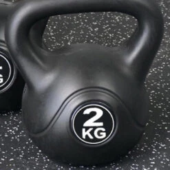 Kettlebell 2 Kg - Plástico - Para Uso Interior Y Exterior - Negro -Fit Tienda kettlebell 2 kg plastico para uso interior y exterior negro 3