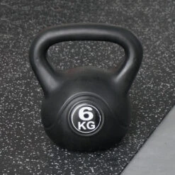 Kettlebell 6 Kg - Plástico - Para Uso Interior Y Exterior - Negro -Fit Tienda kettlebell 6 kg plastico para uso interior y exterior negro 4